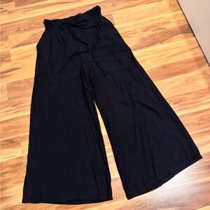 Angie | Black Wide Leg Boho Pants